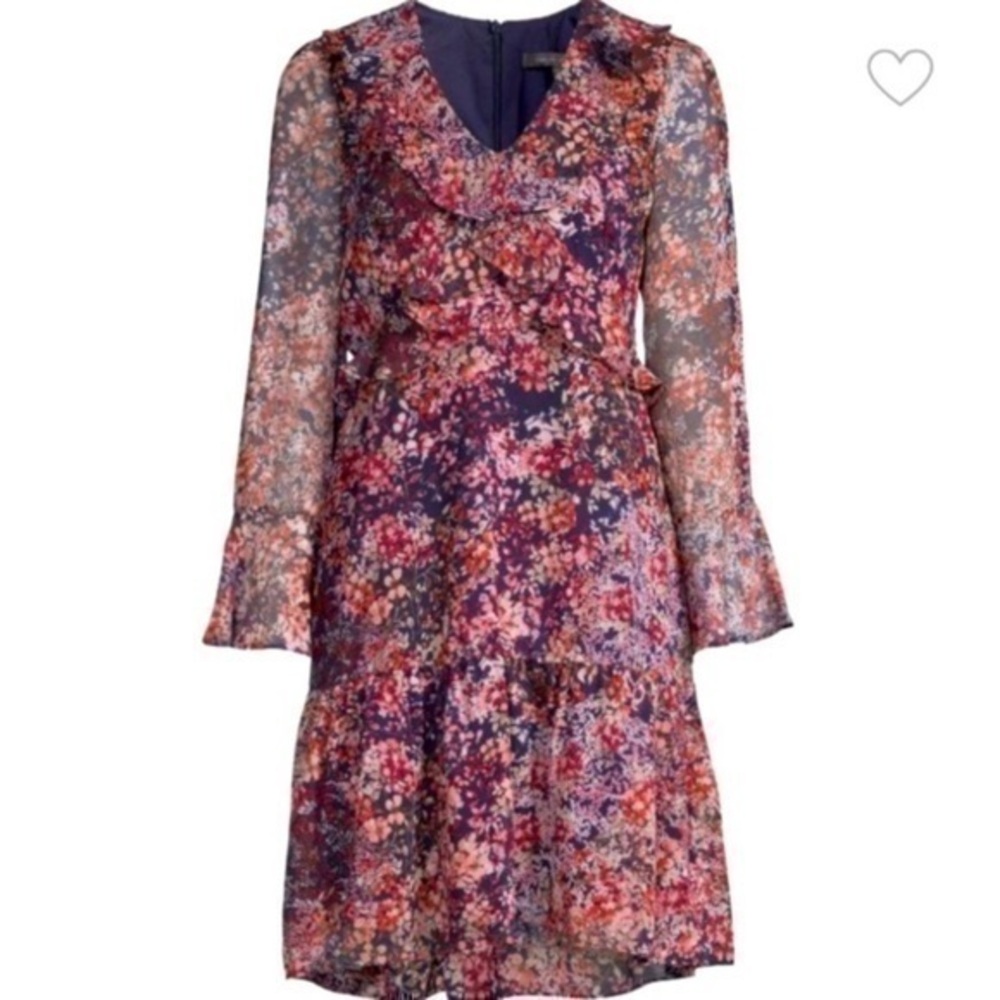 Julia Jordan Floral-Print Ruffle Tiered A-Line Dress | 8​